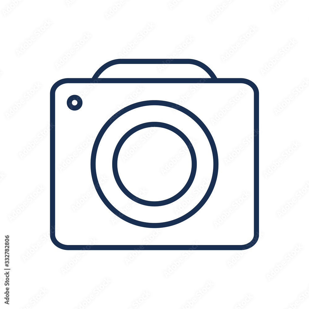 Isolated camera device line style icon vector design Isolated camera device line style icon vector design