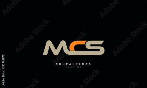 MCS alphabet letter icon logo design 
