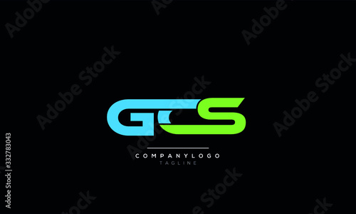 GCS alphabet letter icon logo design  photo