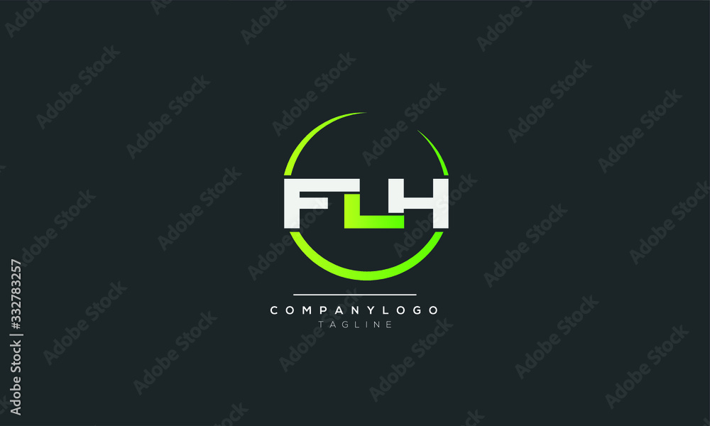 FLH alphabet letter icon logo design FLH alphabet letter icon logo design