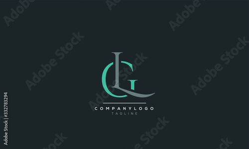 GL LG alphabet letter icon logo design  photo