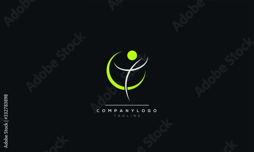 Creative fitness logo design template
