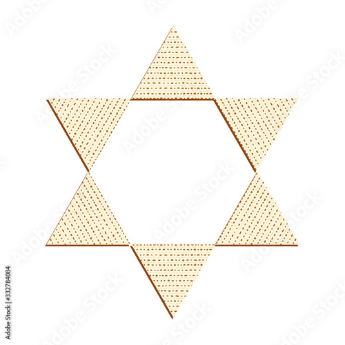 Matzah as Star of David, Passover unleavened bread