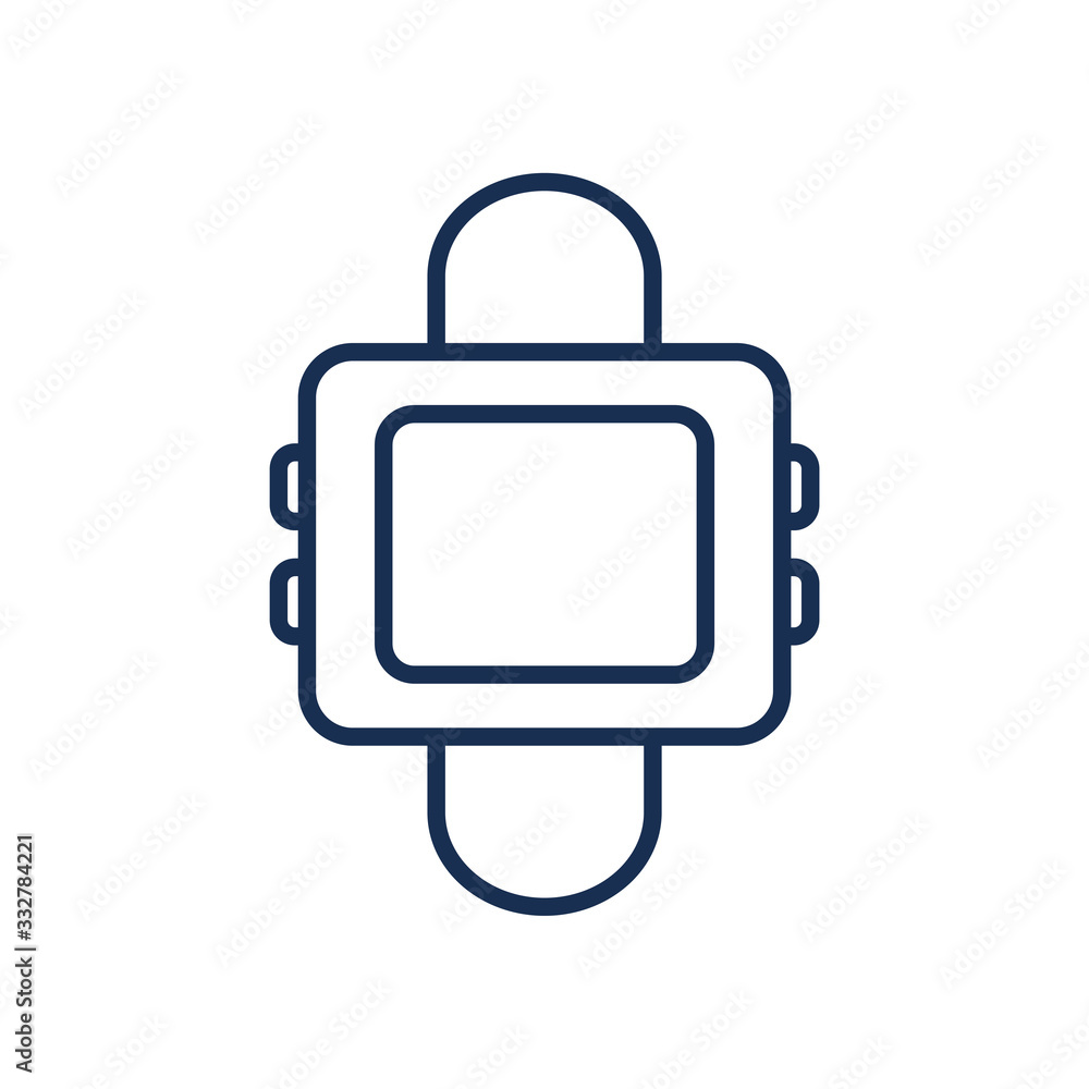 Smartwatch line style icon vector design Smartwatch line style icon vector design