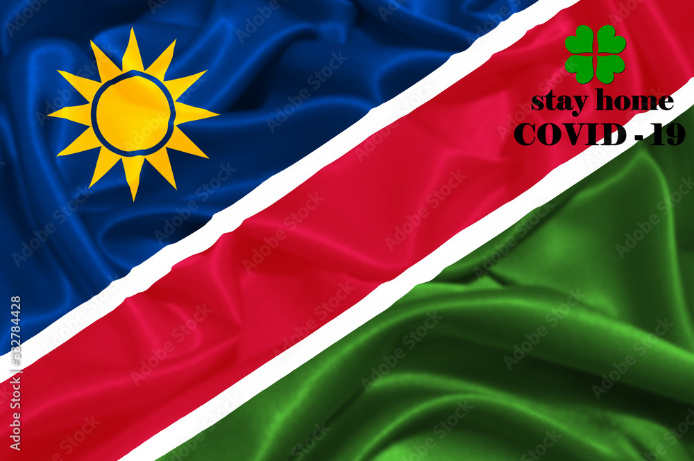Fototapeta premium Stay Home . Coronavirus epidemic, word COVID-19. COVID-19 infection concept.Namibia