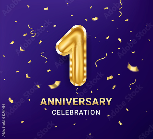 1st year Anniversary celebration design template