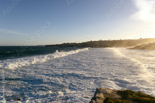 Waves at sunset  Sydney Australia