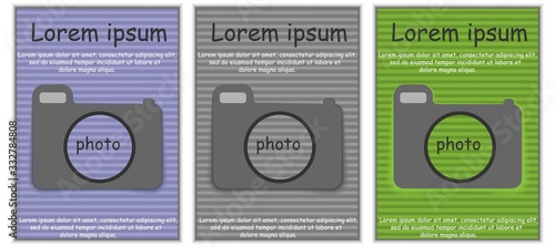 Photo Studio Brochure or flyer Template Design Vector