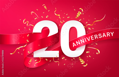 20th Anniversary celebration banner template