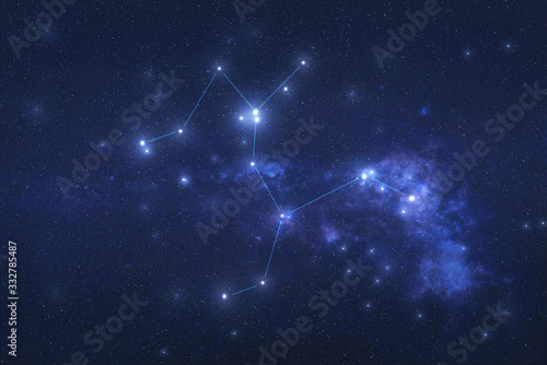 Centaurus Constellation in outer space.Centaurus stars on the night sky. Elements of this image were furnished by NASA photo