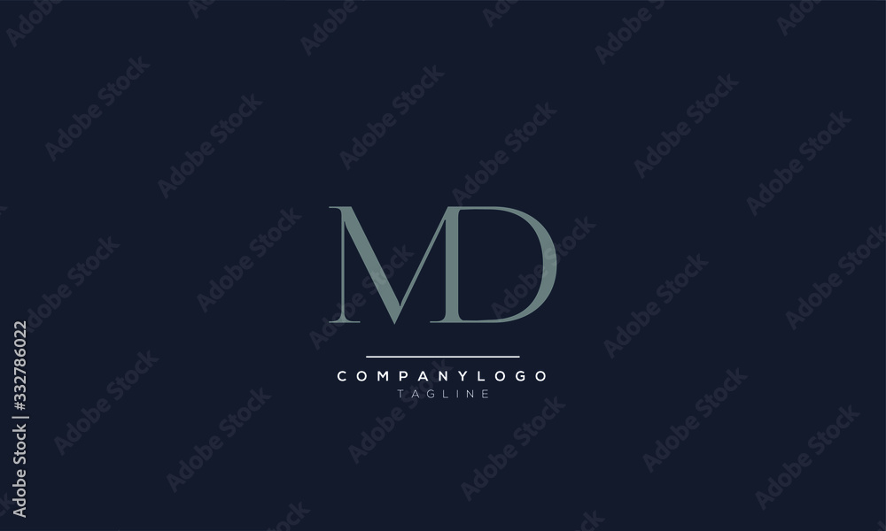 MD Letter Logo Design Template Vector MD Letter Logo Design Template Vector