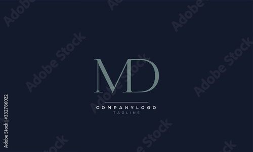 MD Letter Logo Design Template Vector © Tony_boi943