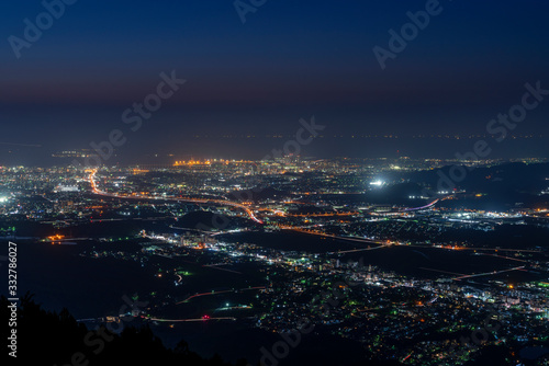 [福岡県]福岡市街の夜景（米の山展望台）