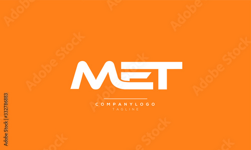 MFT or MET Letter Logo Design Template Vector