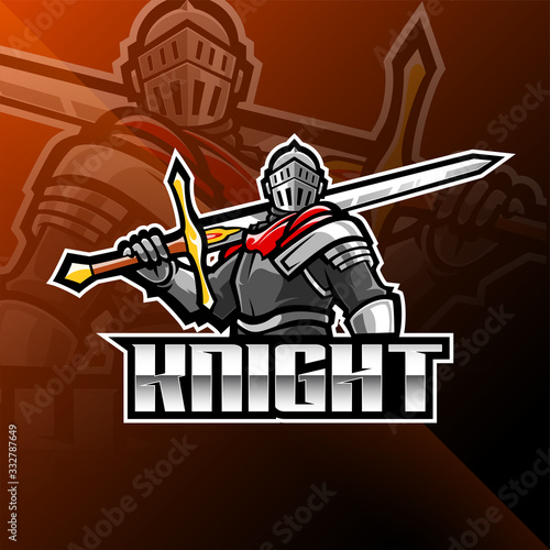 Knight esport mascot logo design