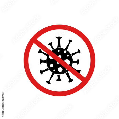 Vector illstration of antivirus icon. Flat design. Isolated.