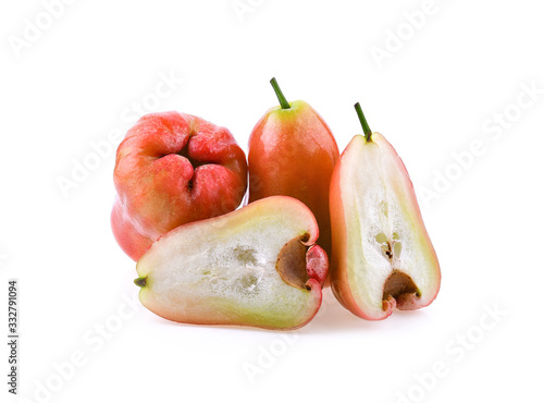 Rose apple on white background photo