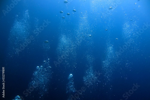 Bubble in the Blue Sea Underwater Ambiance