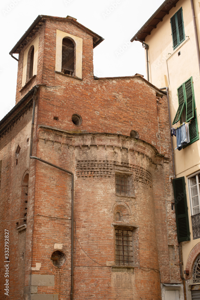 Historic buildings in the ancient walled city of Lucca