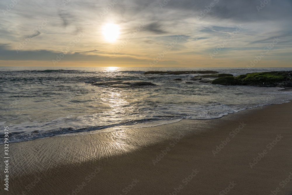 sunset over the pacific