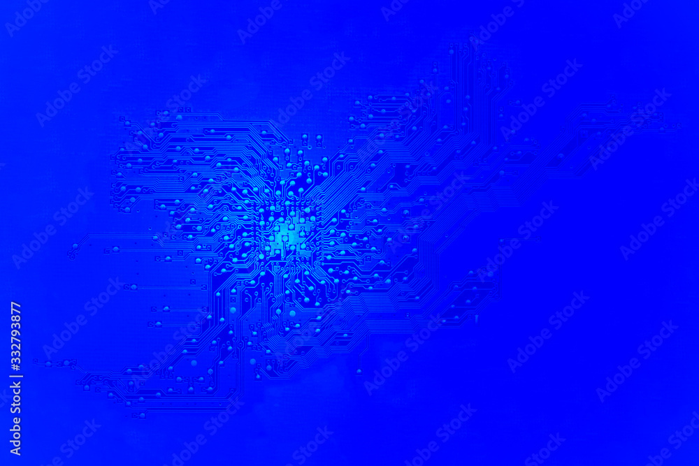 Obraz premium Electronic circuit board background. Electronic computer hardware technology