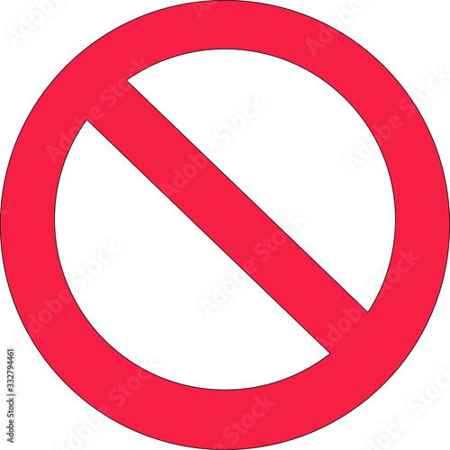 Standart NO sign in vector