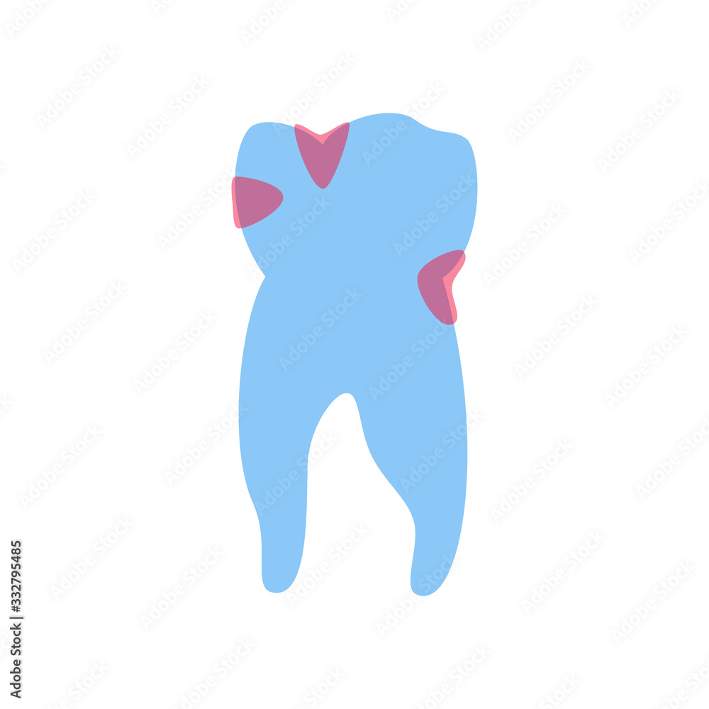Vector isolated illustration of tooth Vector isolated illustration of tooth
