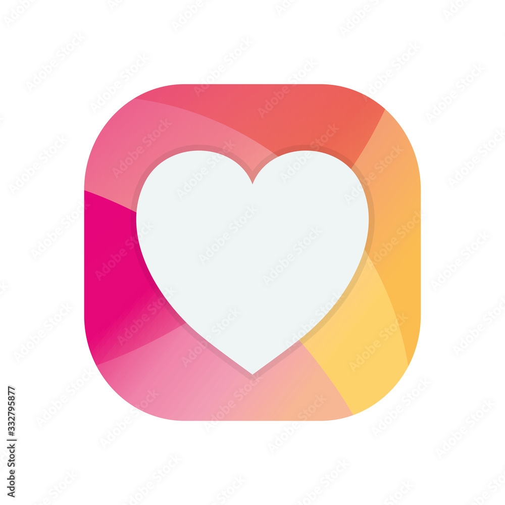Isolated heart block flat style icon vector design