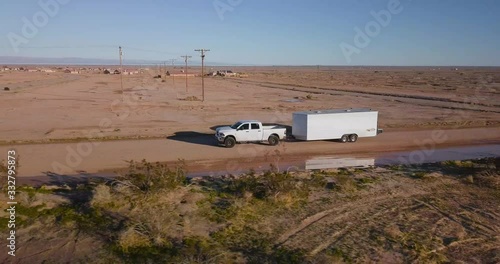 Truck Pulling Trailer