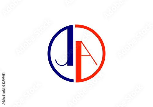 Free Download J A, JA Initial Letter Logo design vector template, Graphic Alphabet Symbol for Corporate Business Identity - GFXLoad