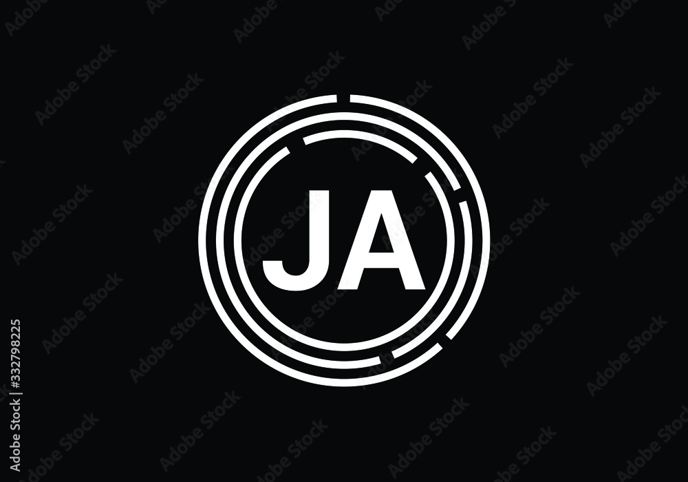 J A, JA Initial Letter Logo design vector template, Graphic Alphabet Symbol for Corporate Business Identity J A, JA Initial Letter Logo design vector template, Graphic Alphabet Symbol for Corporate Business Identity