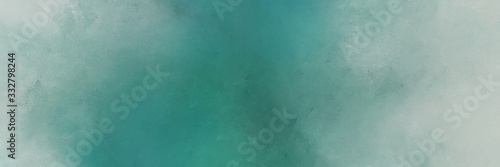 vintage abstract painted background with cadet blue, teal blue and silver colors and space for text or image. can be used as header or banner
