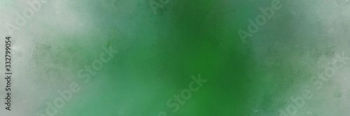vintage abstract painted background with sea green, ash gray and dark sea green colors and space for text or image. can be used as horizontal header or banner orientation