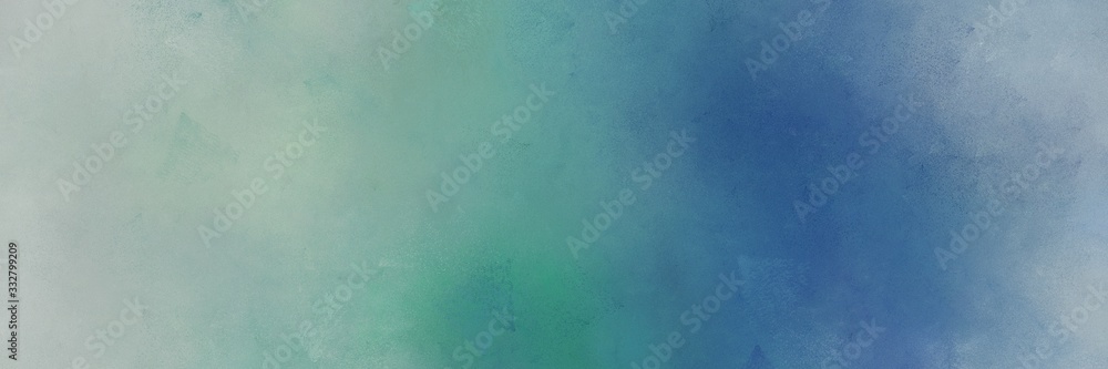 abstract painting background texture with cadet blue, light slate gray and teal blue colors and space for text or image. can be used as horizontal header or banner orientation