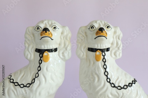 Photography Two porcelain dogs landscape