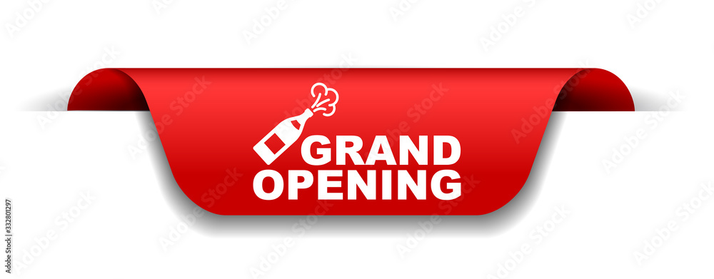 red vector illustration banner grand opening red vector illustration banner grand opening