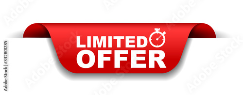 red vector illustration banner limited offer