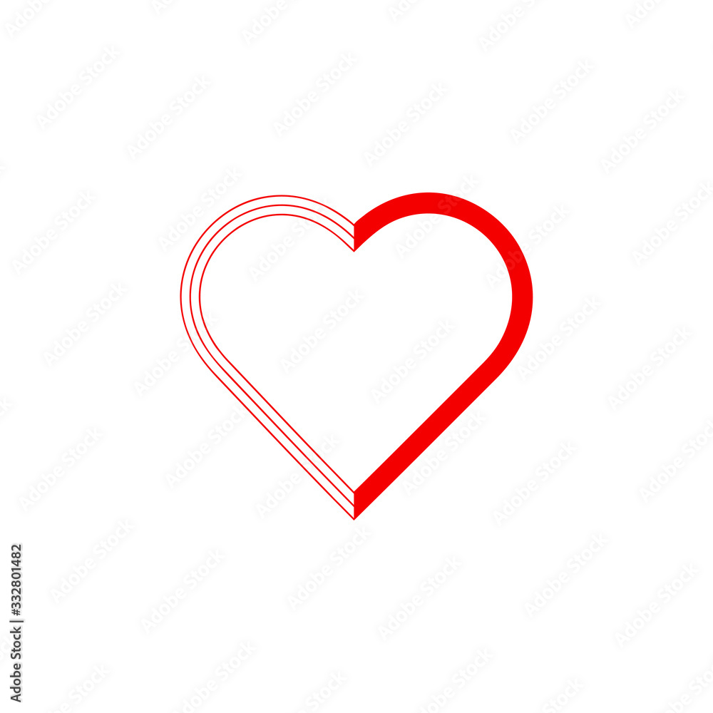 Heart line icon. Vector love logo. Stock illustration
