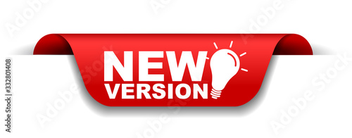 red vector illustration banner new version