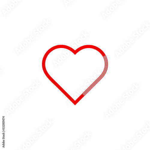 Heart line icon. Vector love logo. Stock illustration