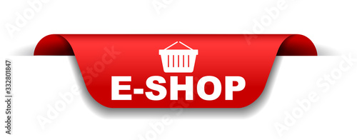 red vector illustration banner eshop