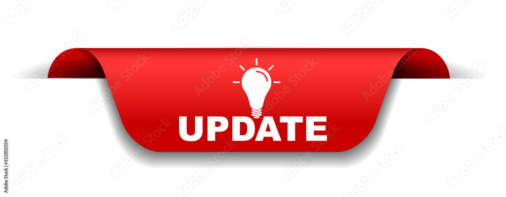 red vector illustration banner update Stock Vector | Adobe Stock