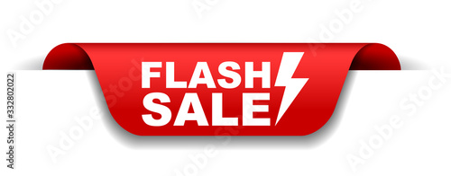 red vector illustration banner flash sale