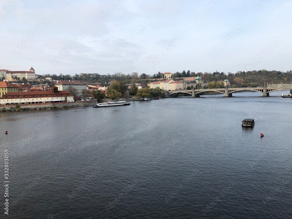 Obraz premium view of the river in prague