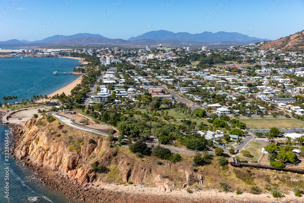 Aerial view of Townsville, Qld as viewed from the Strand