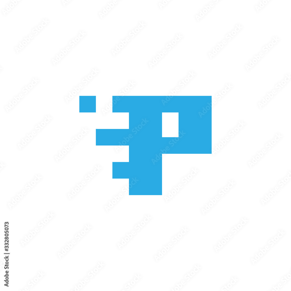 initial letter p abstract square concept logo initial letter p abstract square concept logo