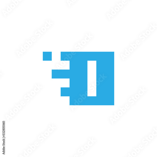 initial letter o abstract square concept logo