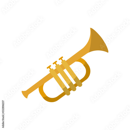 Isolated trumpet flat style icon vector design