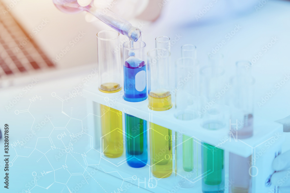 science lab chemical test closeup drop liquid in glass tube science lab chemical test closeup drop liquid in glass tube