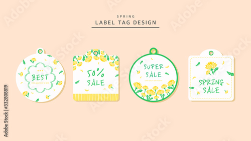 Design tag spring flower label